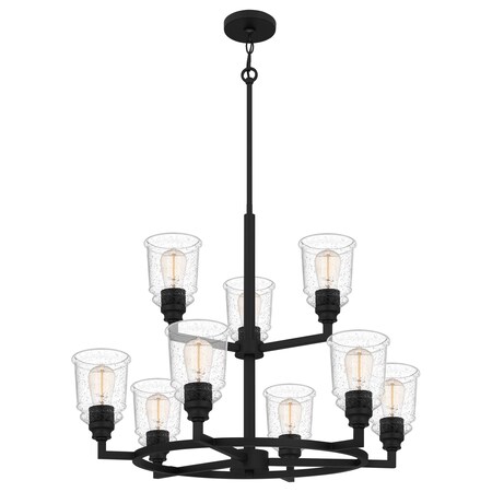 Quoizel Mcintire Chandelier 9 Lights Matte Black MCI5030MBK